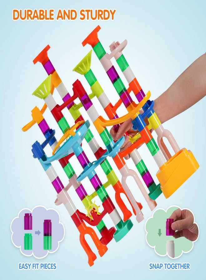 ifollower Marble Run, 135pcs Marble Maze Game Construction Building Toys for Kids, Marble Track Race Set STEM Learning Toys Gift for Boys Girls 3 4 5 6 7 8 9 10+ - Image 2